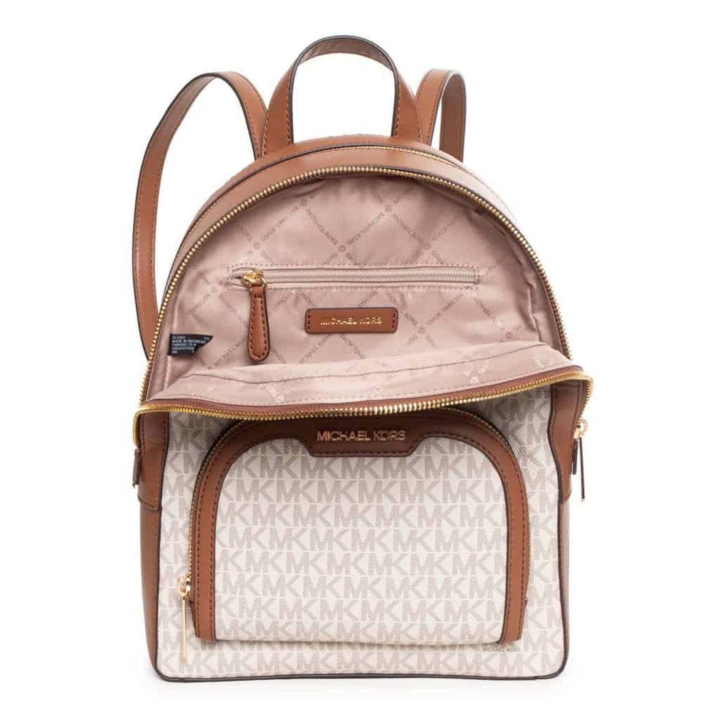 Michael Kors Rhea Zip Medium Backpack – Vanilla Monogram