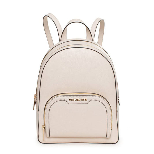 Michael Kors Rhea Zip Medium Backpack – Light Cream Leder