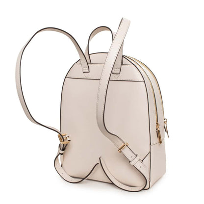 Michael Kors Rhea Zip Medium Backpack – Light Cream Leder