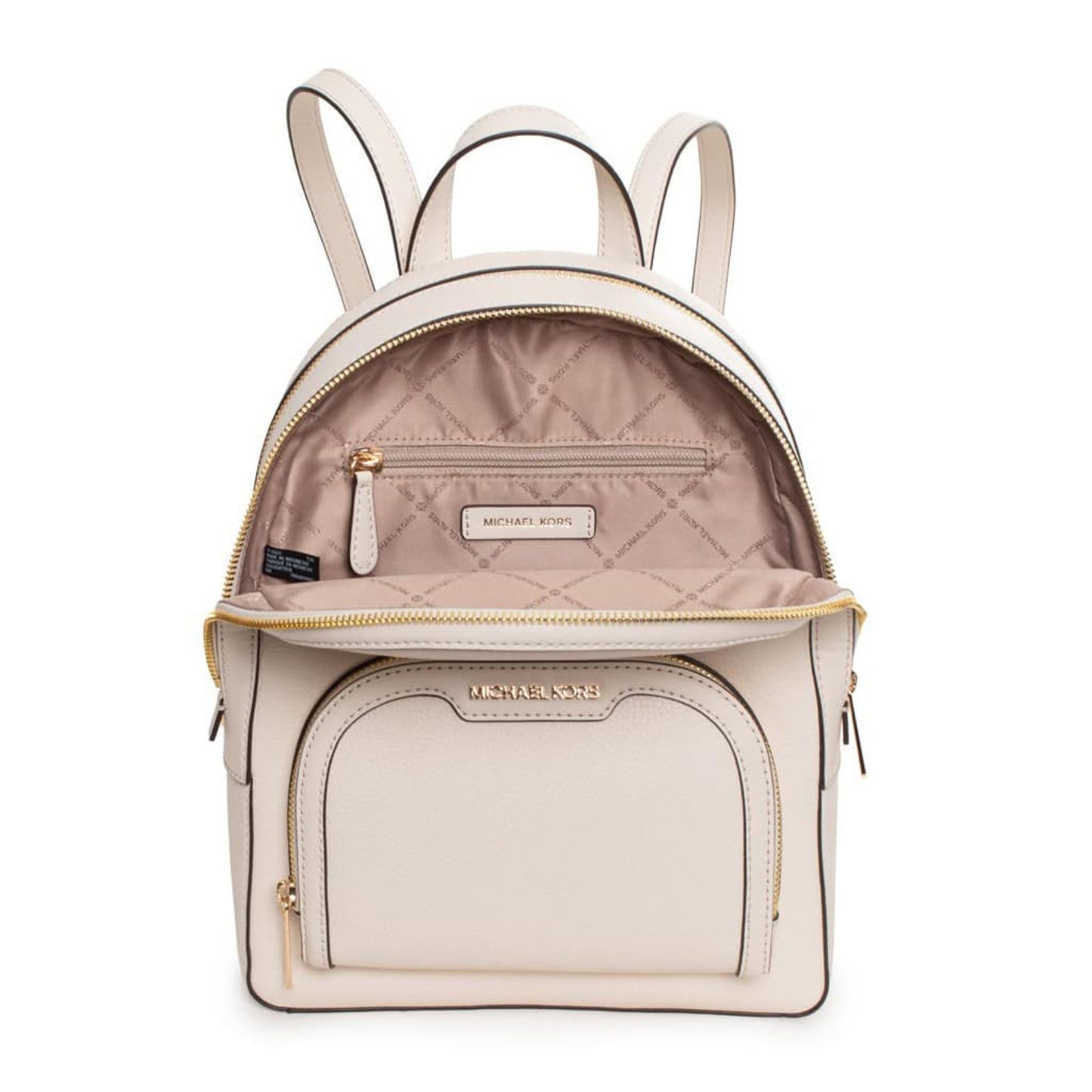 Michael Kors Rhea Zip Medium Backpack – Light Cream Leder