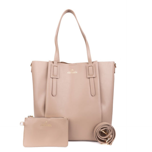 Egon von Fürstenberg „Giada“ A Mano Handtasche mit Pochette & Schulterriemen – Taupe Beige