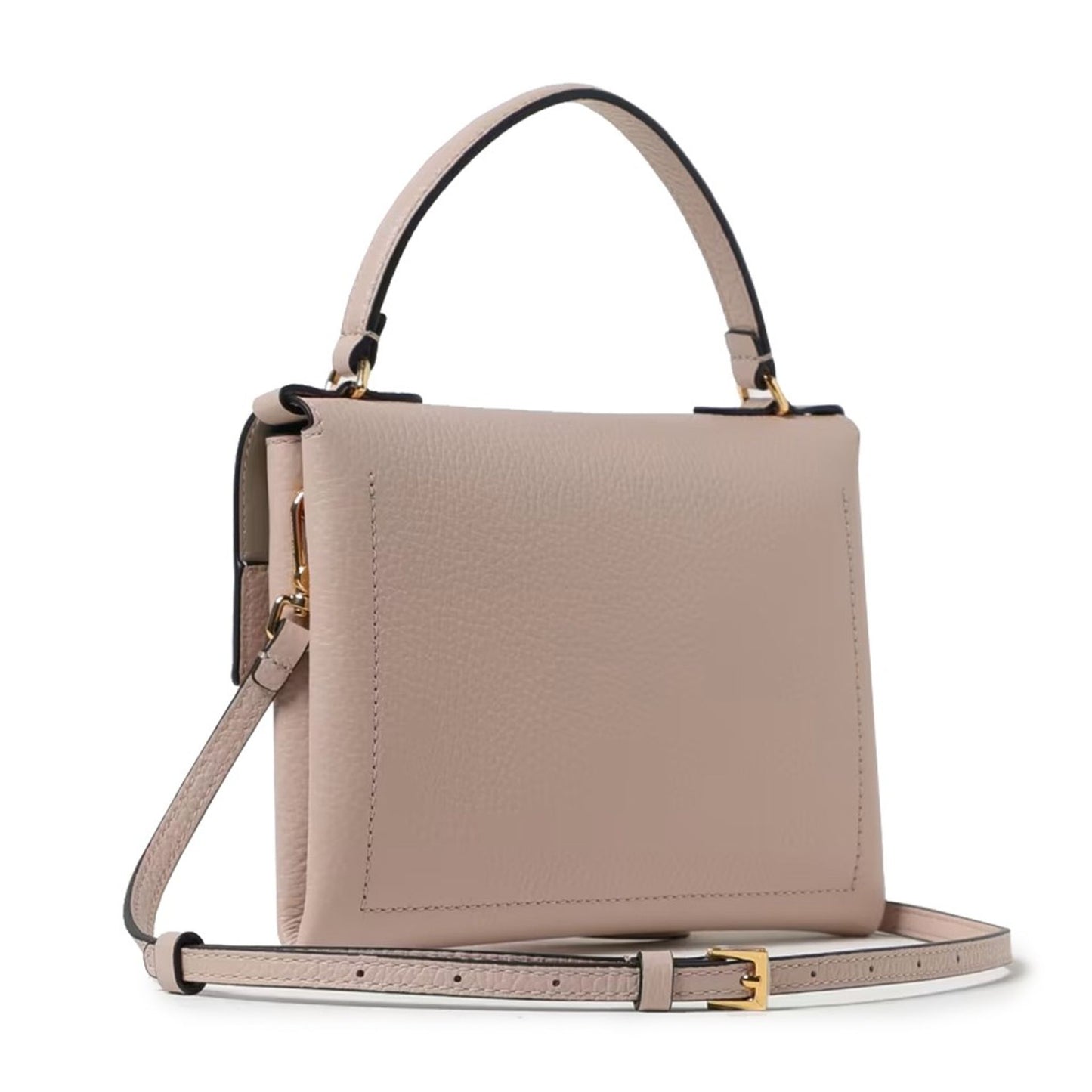 Coccinelle A Mano Sand – Luxus Handtasche aus Echtleder mit Goldverschluss