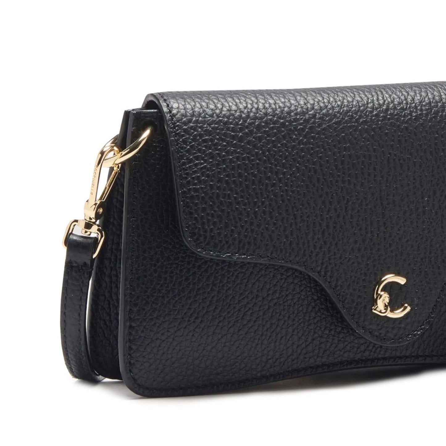 Coccinelle „C-ME“ Crossbody Bag – Schwarz mit goldfarbenem C-Logo