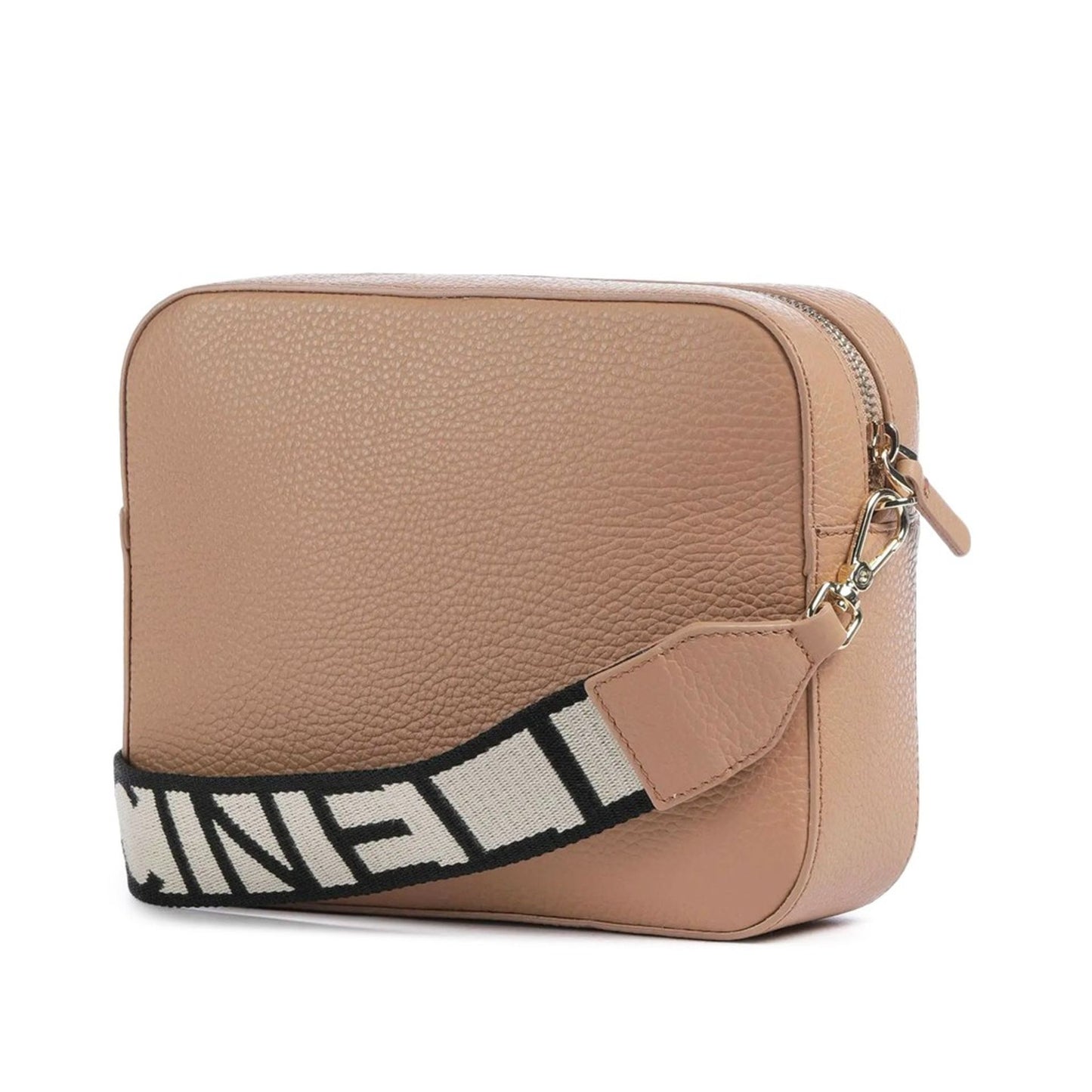 Coccinelle Body Bag - TEBE – Taupe Beige mit Logo-Schulterriemen