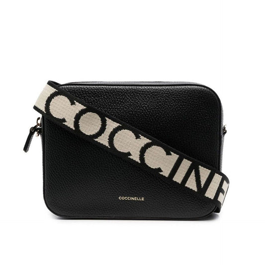 Coccinelle Bag  - TEBE  – Schwarz mit Logo-Schulterriemen