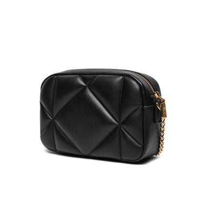 Love Moschino Tracolla Black – Gesteppt Crossbody Bag mit Goldlogo & Kette